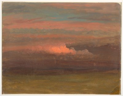 ドローイング、夕暮れの雲の研究、1860-70年 作： フレデリックエドウィン教会