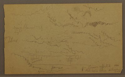 ドローイング、雲の習作、おそらく1860年 作： Frederic Edwin Church