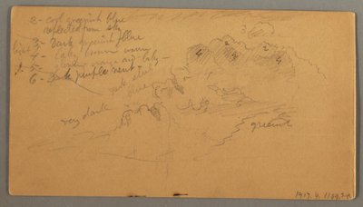 ドローイング、雲の習作、1874年製 作： Frederic Edwin Church