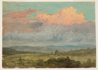 ドローイング、雲、ニューヨーク州ハドソン渓谷、1866年7月 作： Frederic Edwin Church