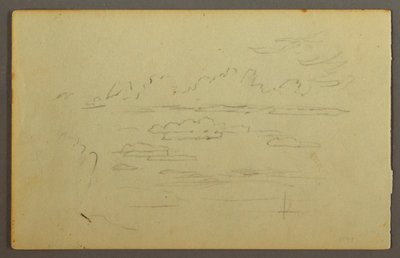 デッサン、雲、おそらく1844年 作： Frederic Edwin Church
