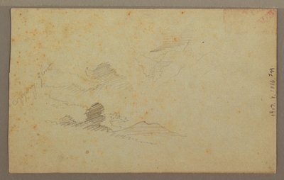 デッサン、谷間の曇り空、1863年7月 作： Frederic Edwin Church
