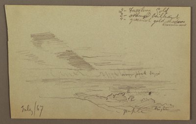 ドローイング、曇り空、1867年 作： フレデリックエドウィン教会