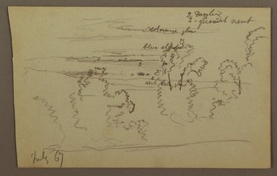 ドローイング、曇り空、1867年 作： フレデリックエドウィン教会
