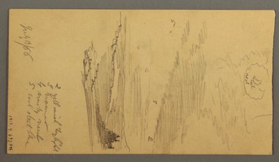 ドローイング、山の上の曇り空、1866年7月19日 作： Frederic Edwin Church
