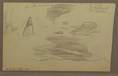 ドローイング、曇り空、おそらく1860年代 作： Frederic Edwin Church