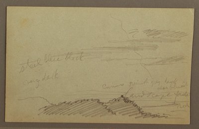 ドローイング、曇り空、おそらく1860年代 作： フレデリックエドウィン教会