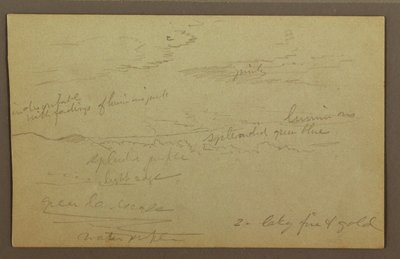 ドローイング、曇り空、おそらく1860年代 作： Frederic Edwin Church