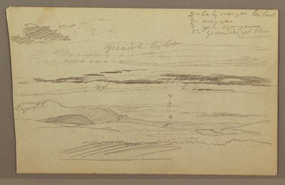 ドローイング、曇り空、おそらく1860年代 作： Frederic Edwin Church