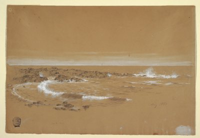 1851年8月、カナダ、グランド・マナン、海岸線 作： フレデリックエドウィン教会
