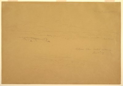 図面、マチャチとタルンガの間のコトパクシ、1857年6月19日 作： フレデリックエドウィン教会