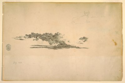 デッサン、牛、雲、1844年7月と9月 作： Frederic Edwin Church