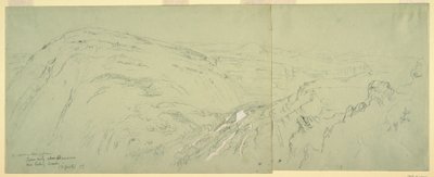 デッサン、ダマスカス遠景、シリア、1868年5月7日 作： Frederic Edwin Church