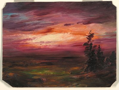 ドローイング、夕暮れ、1870年頃 作： Frederic Edwin Church