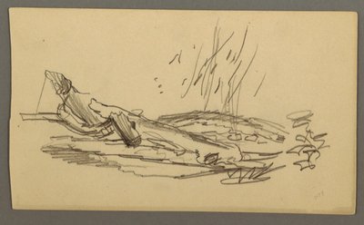 デッサン、倒木、おそらく1877年 作： フレデリックエドウィン教会