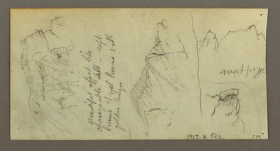 デッサン、ラクダに乗る人物、ラクダに座る人物、おそらく1868年 作： Frederic Edwin Church