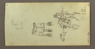 素描、人物とラクダの習作、1868年2月22日 作： フレデリックエドウィン教会