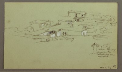 ドローイング、フラット・ロッキー・ヒル、1868年5月4日 作： フレデリックエドウィン教会