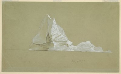デッサン、流氷、1859年7月9日 作： Frederic Edwin Church