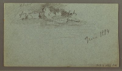 デッサン、流氷、おそらく1874年6月 作： Frederic Edwin Church