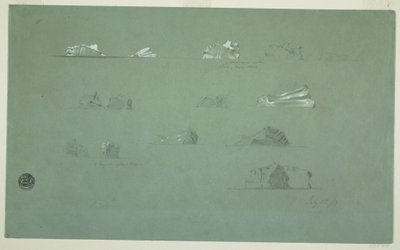 ドローイング、流氷、1859年7月1日 作： フレデリックエドウィン教会