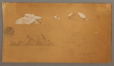 ドローイング、流氷、1859年7月5日 作： Frederic Edwin Church