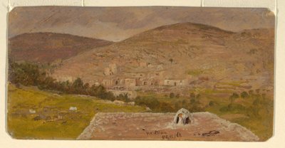 図面、ヘブロン、全景、1868年2月 作： フレデリックエドウィン教会