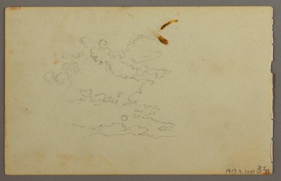 図面、ヒル・レンジ、おそらく1844年 作： Frederic Edwin Church