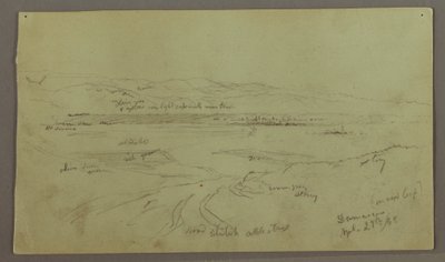 1868年4月29日、『丘と平原』（ドローイング 作： Frederic Edwin Church