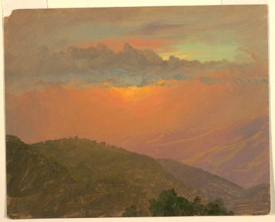 夕暮れのヒルトップ、1865年7月 作： Frederic Edwin Church