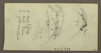 デッサン、丘の頂と斜面、おそらく1868年 作： フレデリックエドウィン教会
