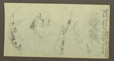 デッサン「玉石のある丘」1868年頃 作： フレデリックエドウィン教会