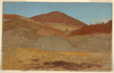 デッサン、丘陵風景、秋、1870-80年 作： フレデリックエドウィン教会