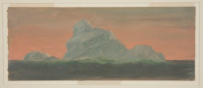 ドローイング、夕空に映える氷山、1859年6月 作： Frederic Edwin Church