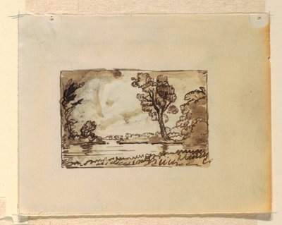 ドローイング、想像上の風景、1870-73年頃 作： Frederic Edwin Church