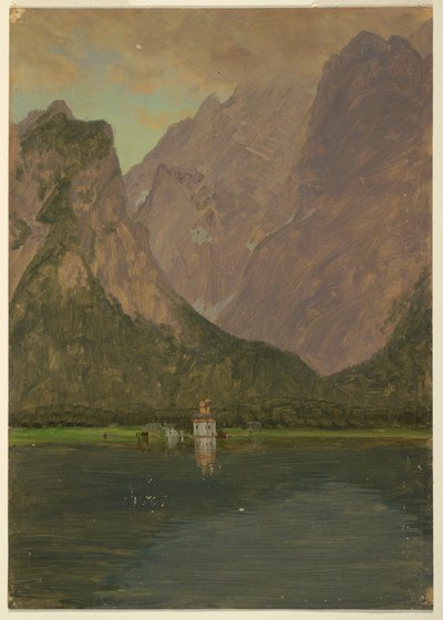 ドローイング、ケーニッヒゼー、ベルヒテスガーデン近郊、バイエルン州、1868年 作： Frederic Edwin Church