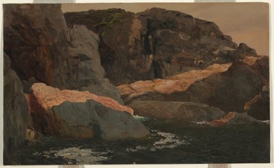 ドローイング、レイバードール、ビッグ・アイランド、バトル・ハーバー、1859年 作： Frederic Edwin Church