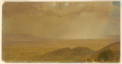 素描、風景、1865年5月 作： フレデリックエドウィン教会