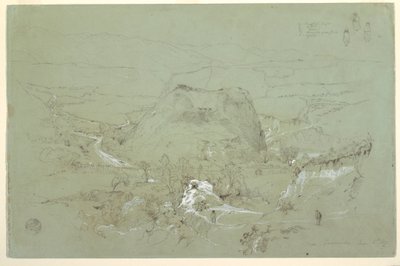 デッサン、エクアドル、グアランダ付近の風景、1857年6月5日 作： フレデリックエドウィン教会