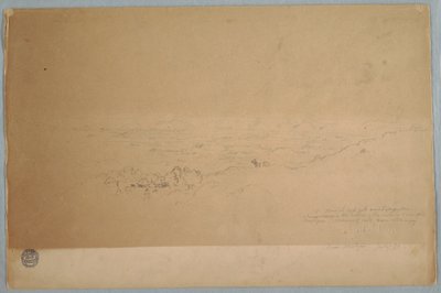 素描、メルガル近郊の風景、コロンビア、1853年7月 作： Frederic Edwin Church
