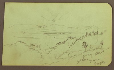 素描、風景；裏面：人物、風景 1883年 作： フレデリックエドウィン教会