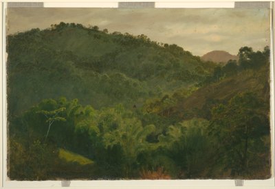 ドローイング、ジャマイカの風景、西インド諸島、1865年 作： Frederic Edwin Church