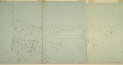素描《エル・イエマンの風景》1868年 作： Frederic Edwin Church