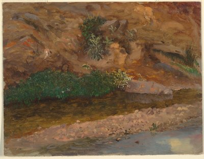 ドローイング、小川の縁、1860-70年 作： フレデリックエドウィン教会