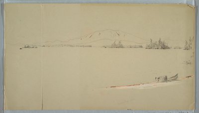 ドローイング、1878年9月、メイン州ミリロケット湖 作： Frederic Edwin Church