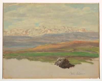 1868年5月、マウント・レバノン、ドローイング 作： Frederic Edwin Church