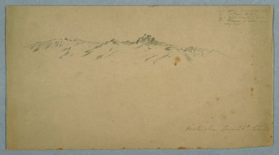 デッサン、エクアドル、チヨからのピチンチャ山、1857年6月26日 作： フレデリックエドウィン教会