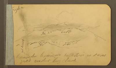 デッサン、山の側面、1889年 作： フレデリックエドウィン教会