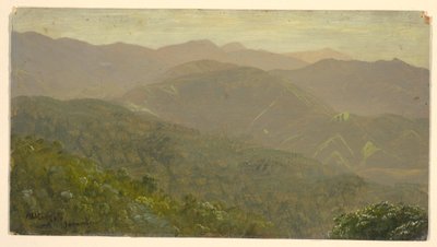 デッサン、山の風景、1865年8月 作： Frederic Edwin Church