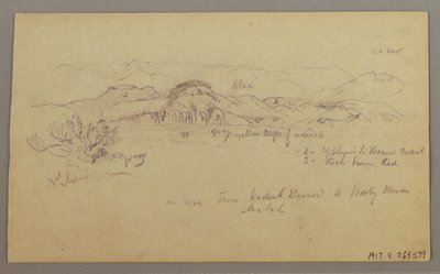 デッサン、1868年2月22日、マウンテンピークス 作： Frederic Edwin Church